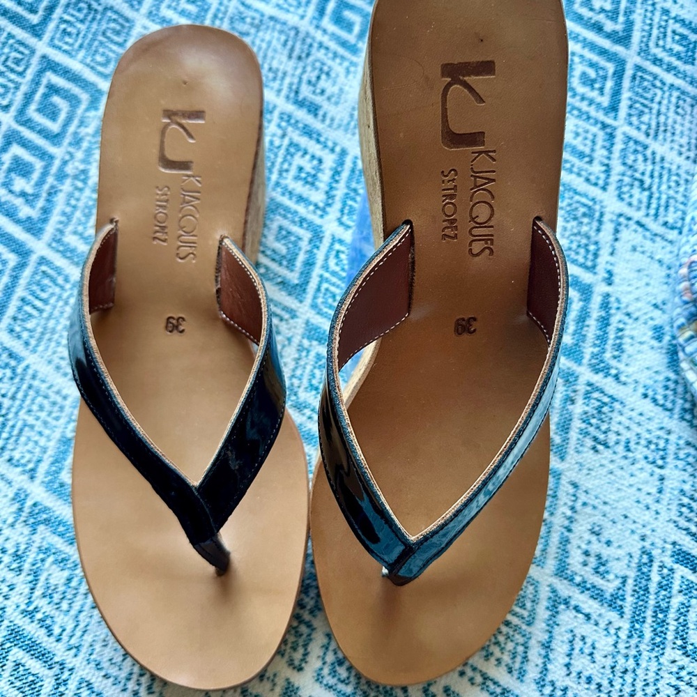 Black and Brown Sandals with Durable Straps